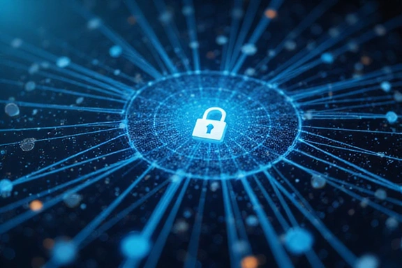 Ilustración de seguridad de datos y privacidad en línea.